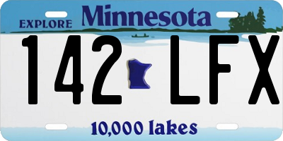 MN license plate 142LFX