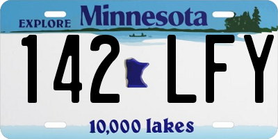 MN license plate 142LFY