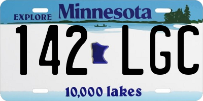MN license plate 142LGC