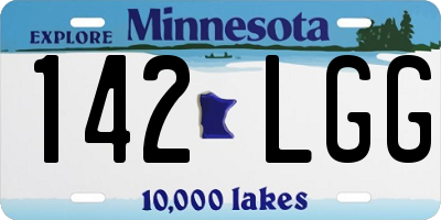 MN license plate 142LGG