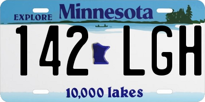 MN license plate 142LGH