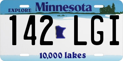 MN license plate 142LGI