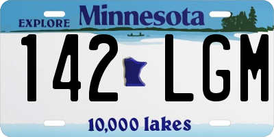 MN license plate 142LGM