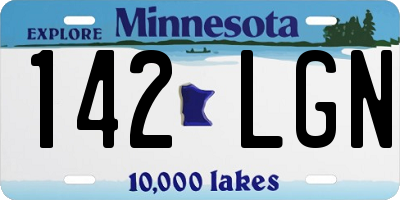 MN license plate 142LGN