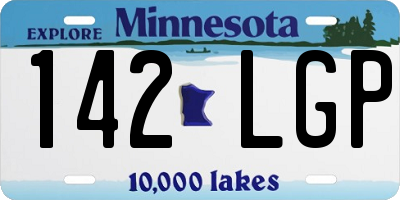 MN license plate 142LGP
