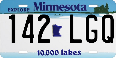 MN license plate 142LGQ