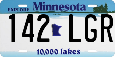 MN license plate 142LGR