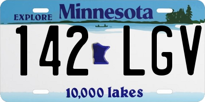 MN license plate 142LGV