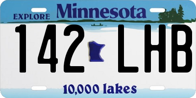 MN license plate 142LHB