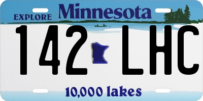 MN license plate 142LHC