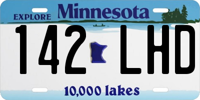 MN license plate 142LHD