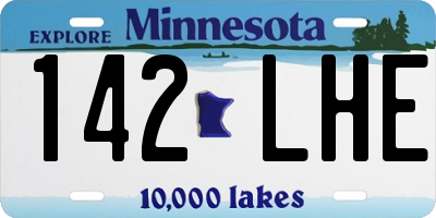 MN license plate 142LHE