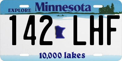 MN license plate 142LHF
