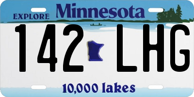 MN license plate 142LHG