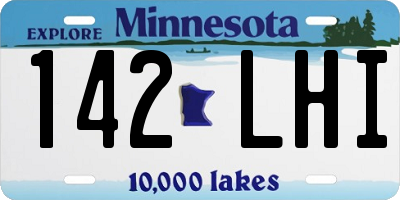MN license plate 142LHI
