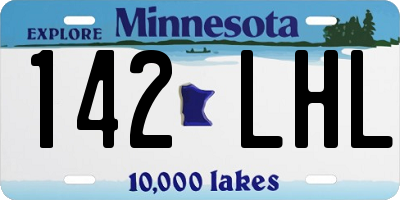 MN license plate 142LHL