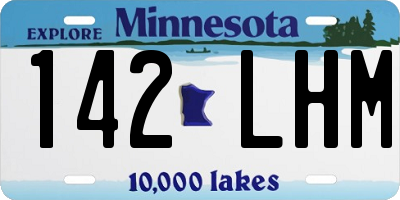 MN license plate 142LHM