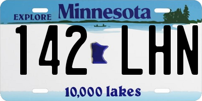 MN license plate 142LHN