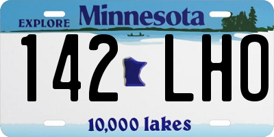 MN license plate 142LHO