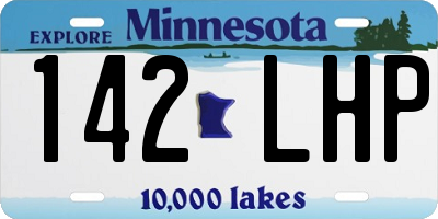 MN license plate 142LHP