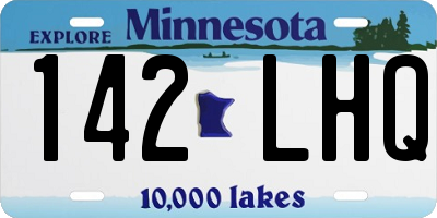 MN license plate 142LHQ