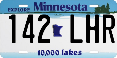 MN license plate 142LHR