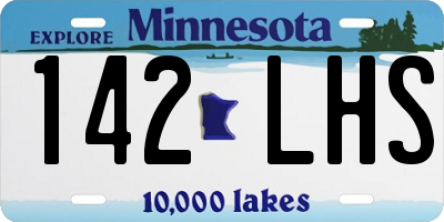 MN license plate 142LHS