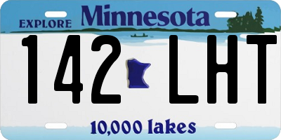 MN license plate 142LHT