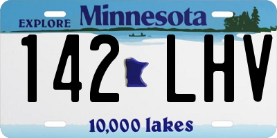MN license plate 142LHV
