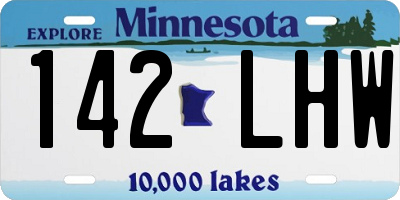 MN license plate 142LHW