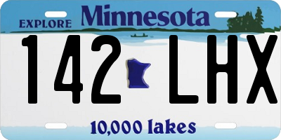 MN license plate 142LHX