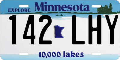 MN license plate 142LHY