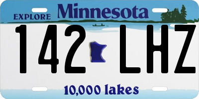 MN license plate 142LHZ