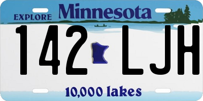 MN license plate 142LJH