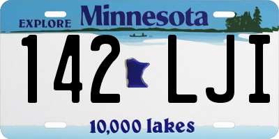 MN license plate 142LJI