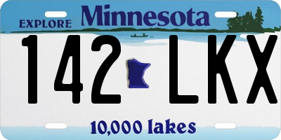 MN license plate 142LKX