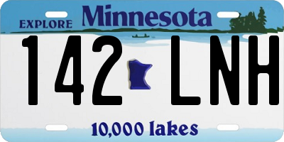 MN license plate 142LNH