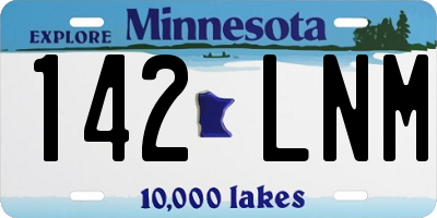 MN license plate 142LNM