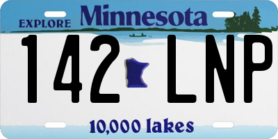 MN license plate 142LNP