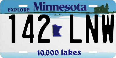 MN license plate 142LNW