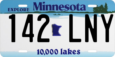 MN license plate 142LNY