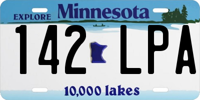 MN license plate 142LPA