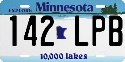 MN license plate 142LPB