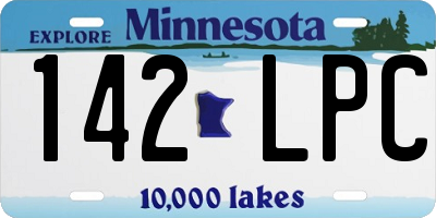 MN license plate 142LPC