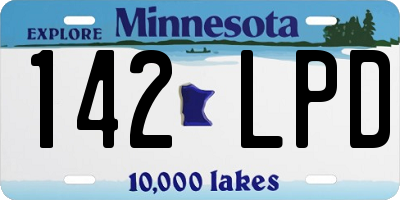 MN license plate 142LPD