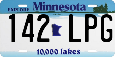 MN license plate 142LPG
