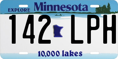 MN license plate 142LPH