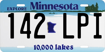 MN license plate 142LPI