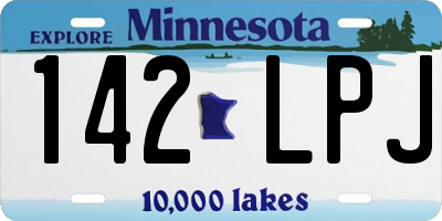 MN license plate 142LPJ