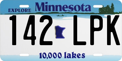 MN license plate 142LPK